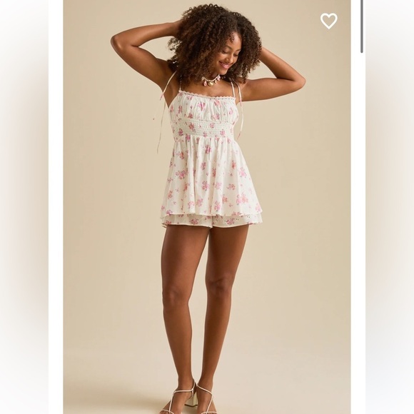 Altar'd State Pants - New with tags Altar’d State Serafina Floral Eyelet Romper